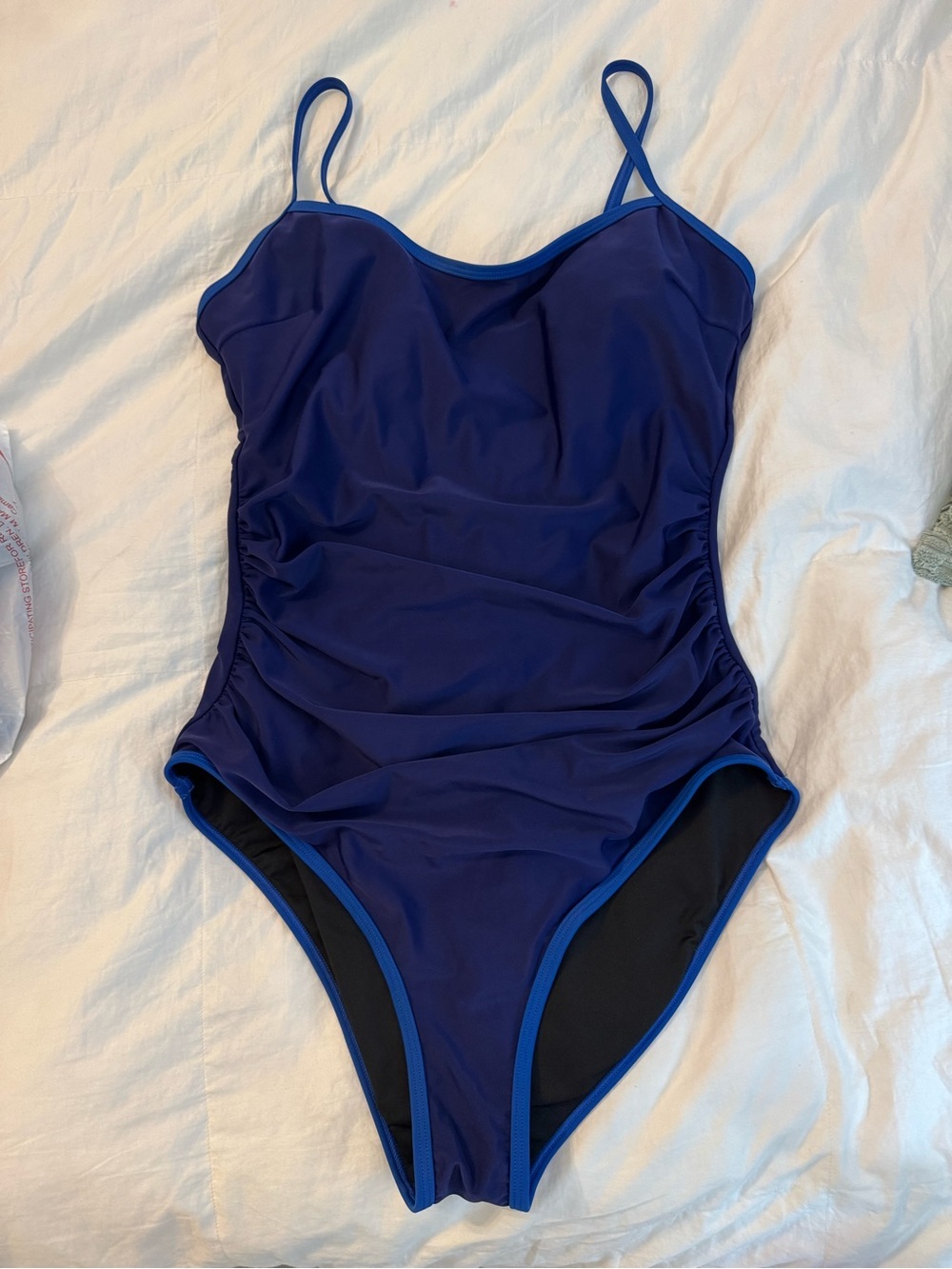 Women's Classic Scoop One-Piece Swimsuit in Navy Blue